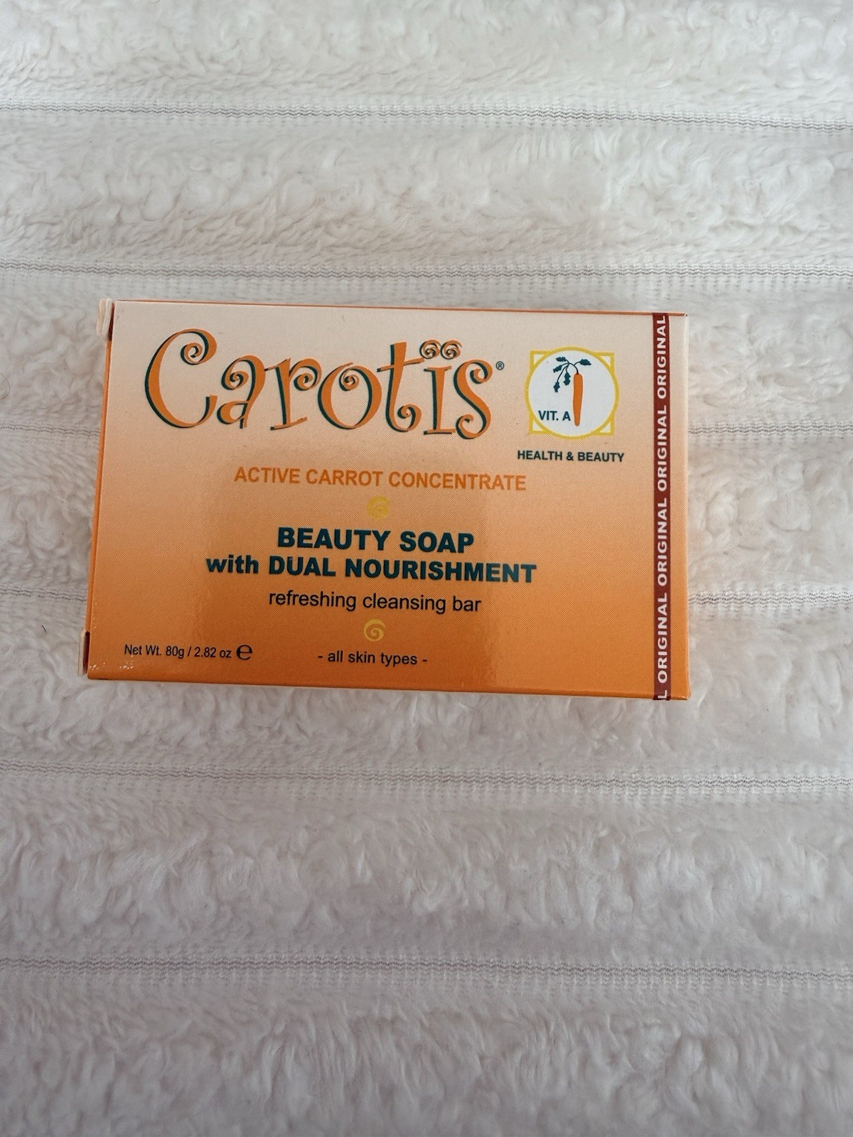 Carotis Active Carrot Concentrate Beauty Soap Dual Nourishment 80g ~ Lot of 3