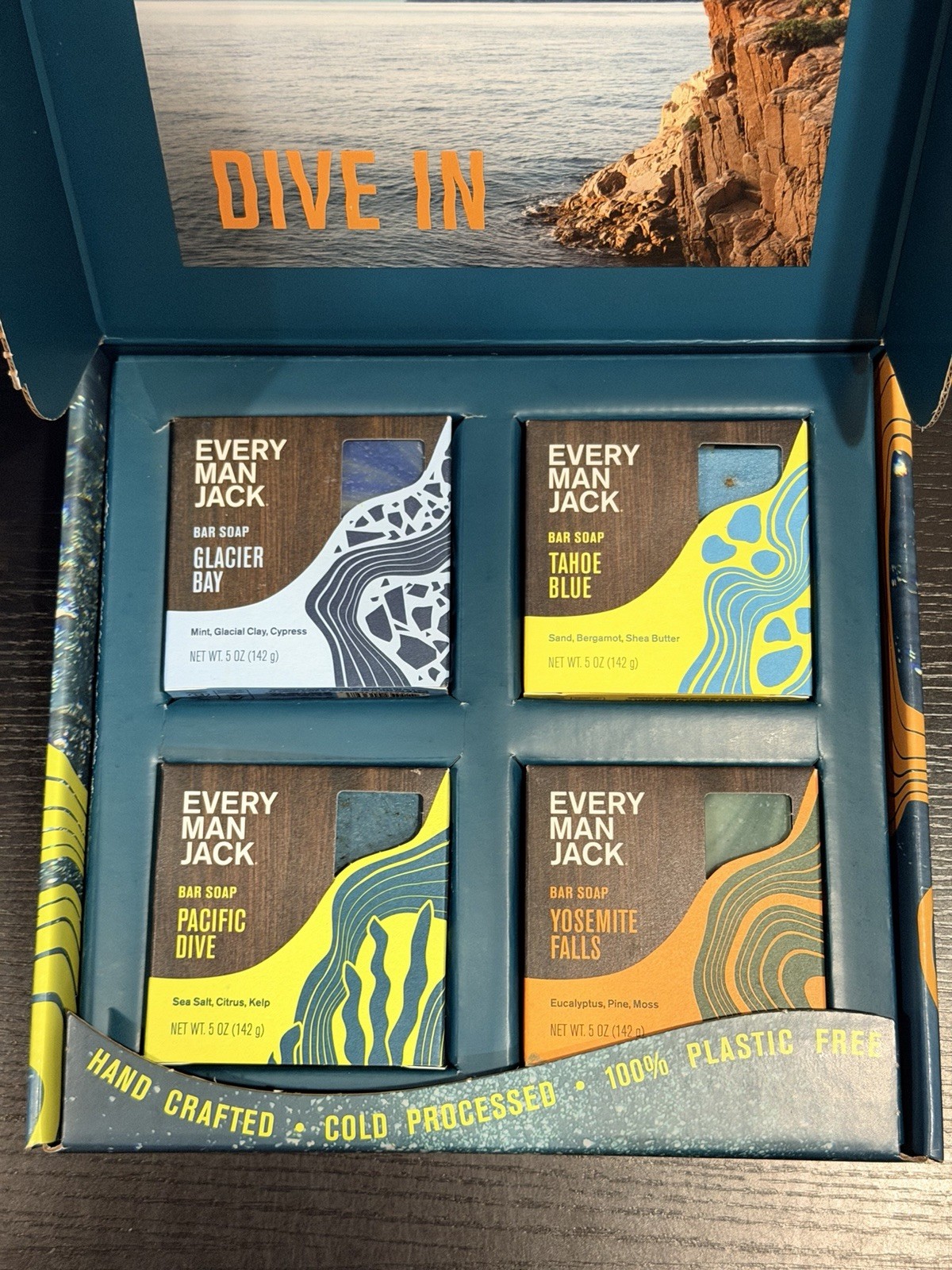 Every Man Jack Cold Plunge Mens Bar Soap Set 8 Bars Total! Deeply Cleans/Hydrate