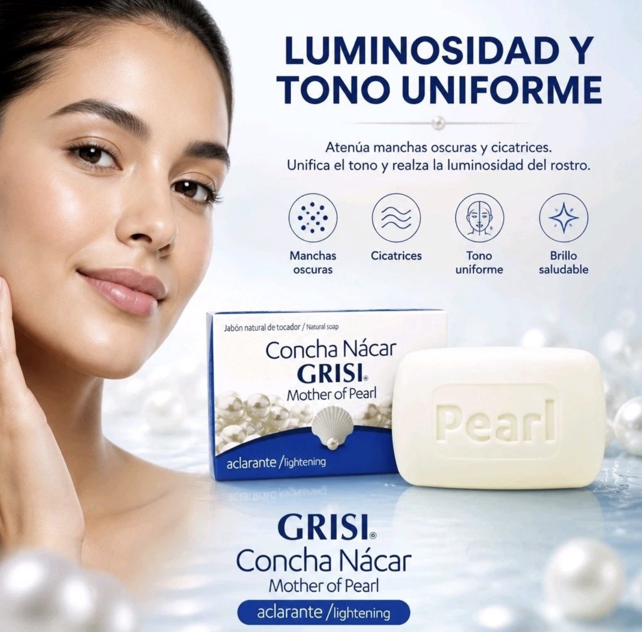 GRISI MOTHER OF PEARL SOAP Scented 3.5oz Bars Regenerate Concha Nacar Jabon Sale