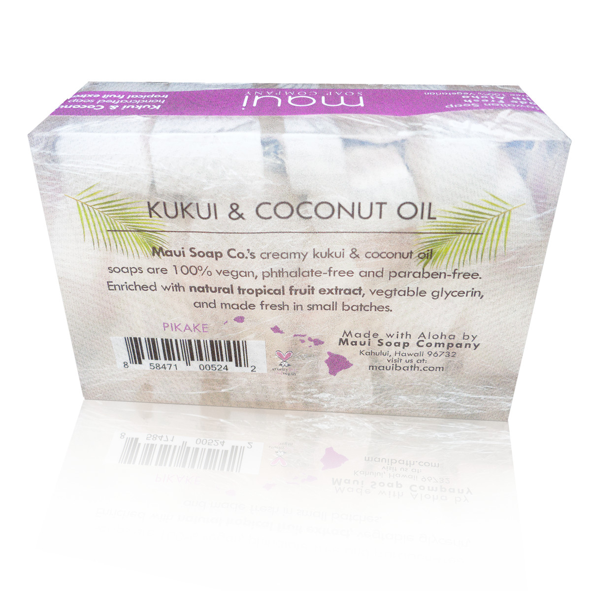 Maui Soap Co Pikake Bar Soap with Kukui & Coconut Oil 6oz