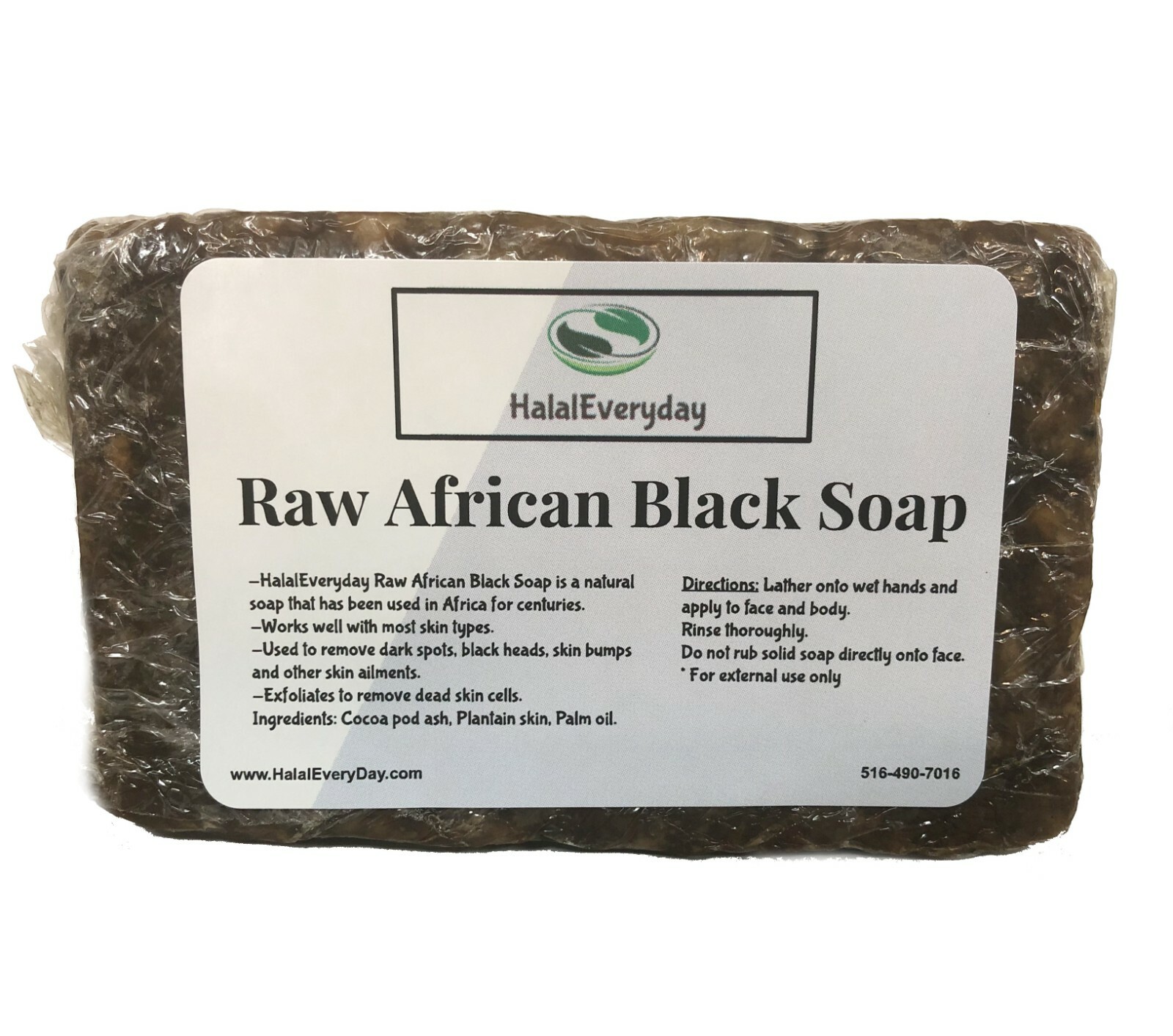 8oz. Raw African Black Soap Bars – Pre Cut 100% Pure Natural Organic Unrefined