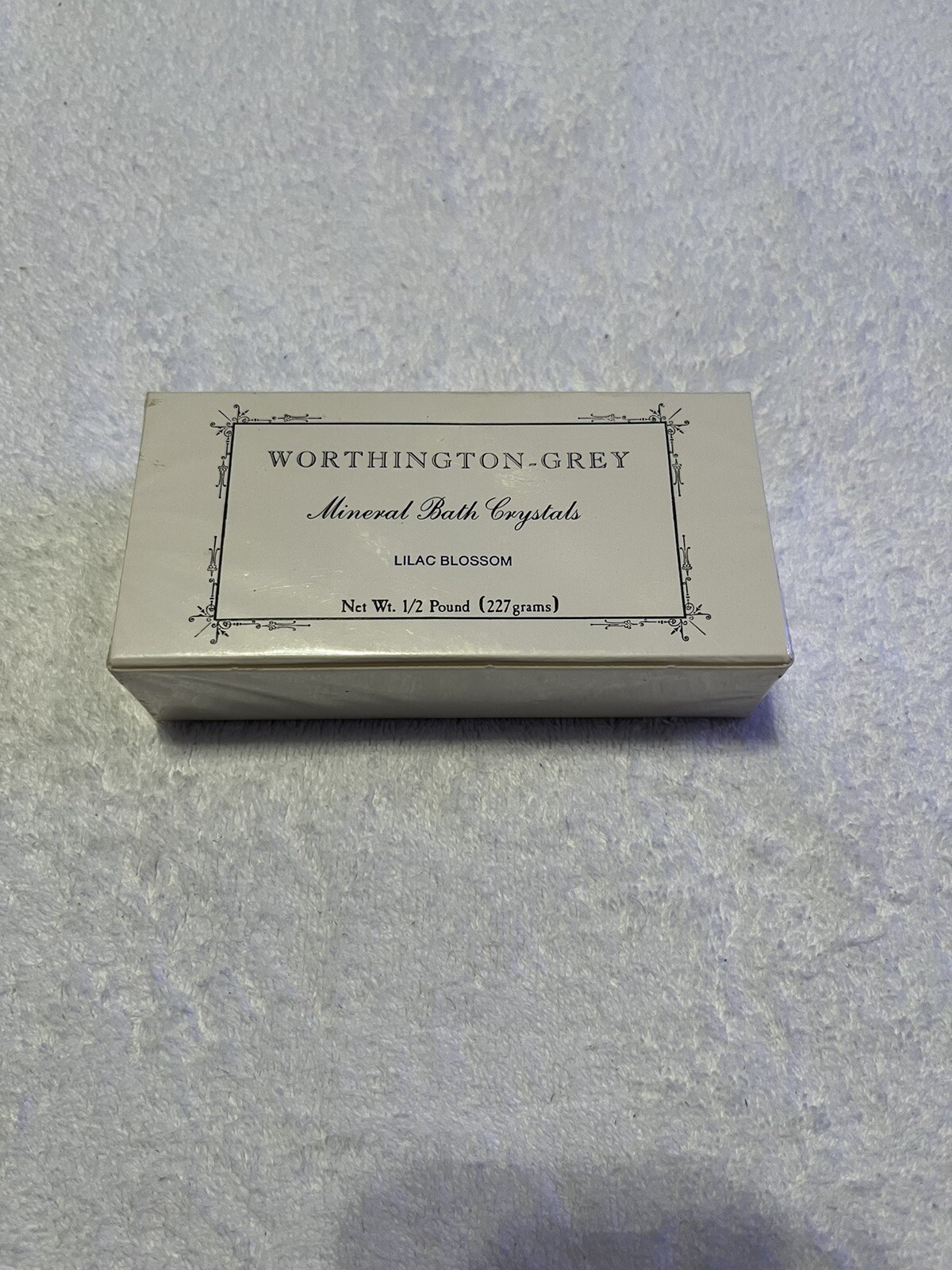 New Sealed Rare Worthington-Grey Mineral Bath Crystals Lilac Blossom 1/2 Pound