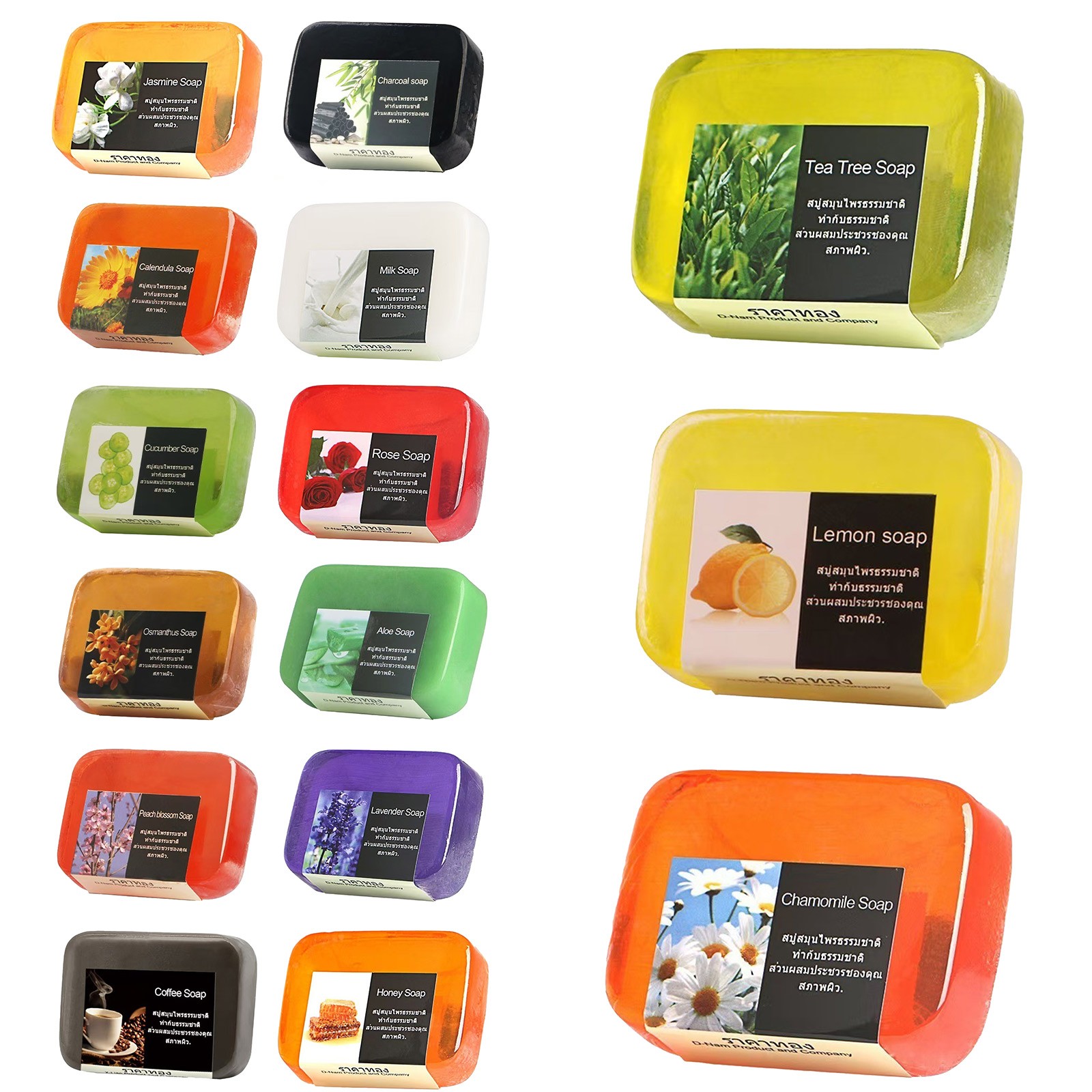 1Pcs Essential Oil Soap Herbal Handmade Soap Rich Lather Bath Soap Daily Use