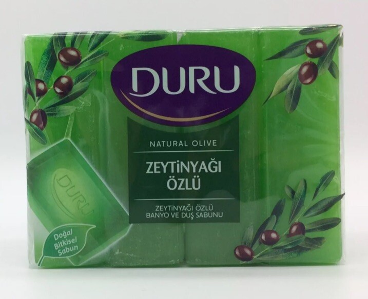 Duru Natural Olive Oil Soap 4x150g PACK of 2 (42.32oz 1200 Gr total)
