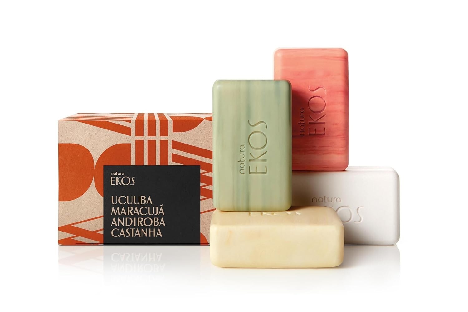 natura – Ekos Ucuuba, Castanha, Andiroba, Maracujá Bar Soap Set (4 Pack)
