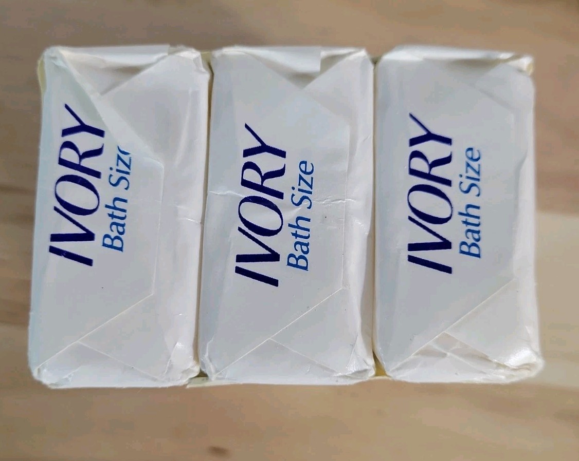 3 Bar Pack Vintage Ivory Soap Bars Bath Size 4.5 oz Each 99.44 % Pure It Floats