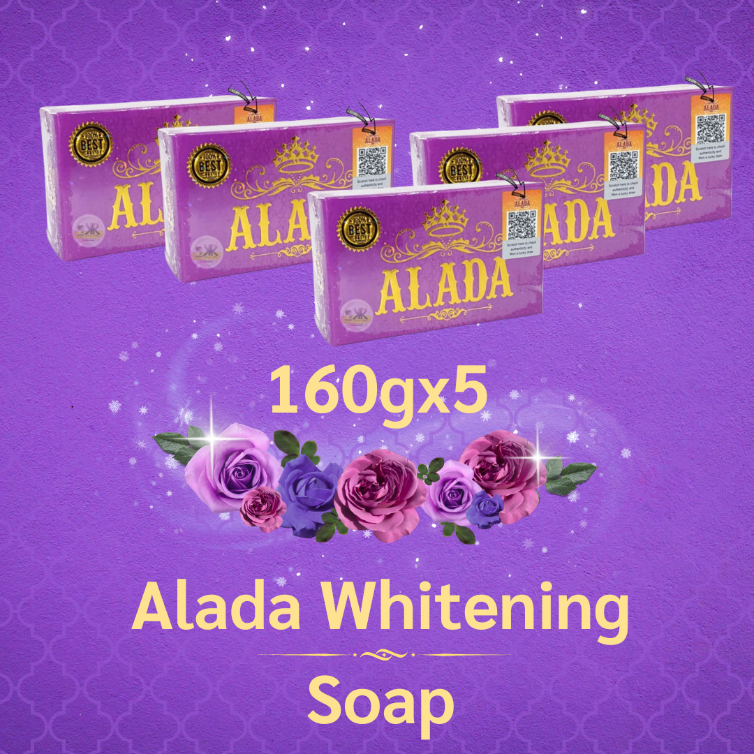 ALADA Whitening Soap Body Naturally Brightenin &Natural Extract Face 160g x 30