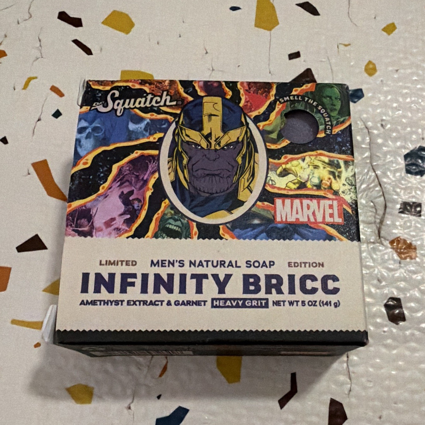 Dr. Squatch Marvel Thanos Infinity Bricc Men’s Natural Body Bar Soap 5 oz