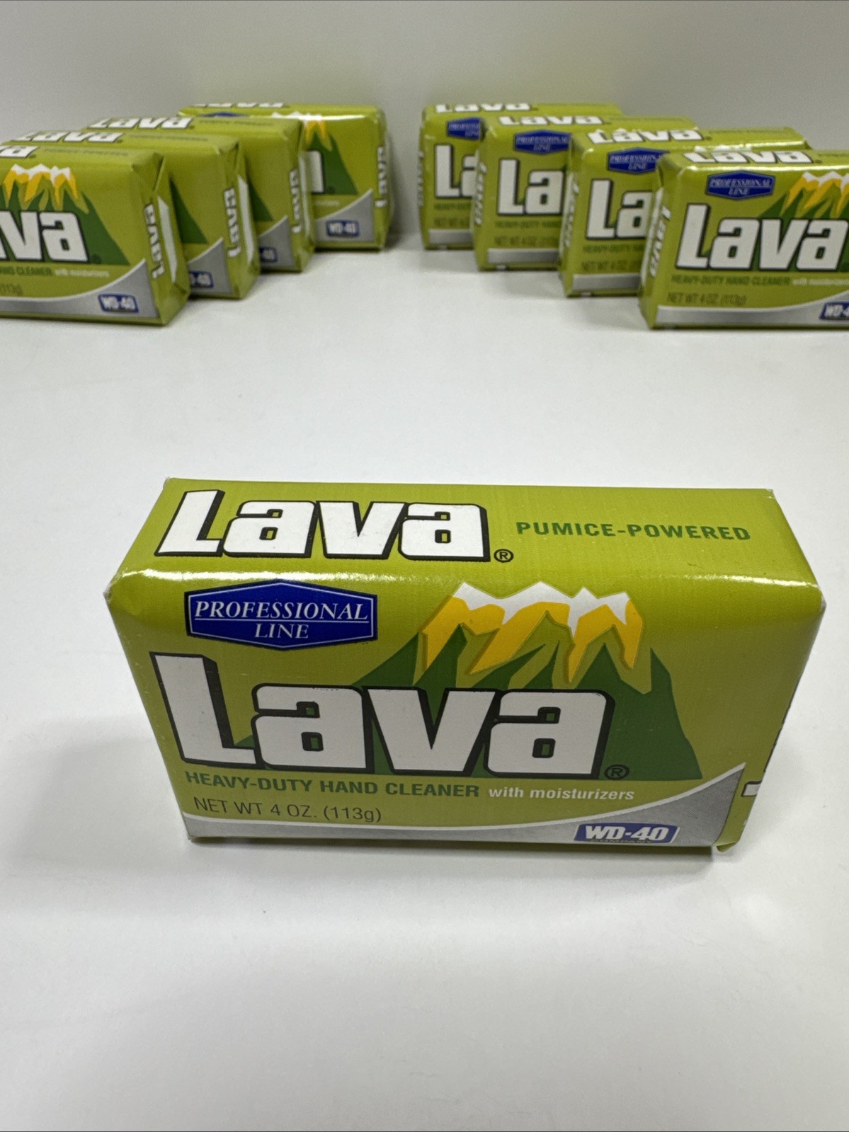 9 (NOS) Lava 4oz Bar Heavy Duty Pumice Powered Hand Soap Made By Wd-40 USA