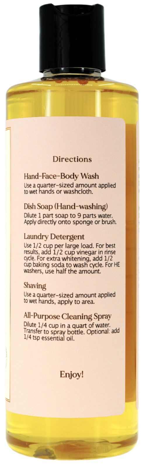 Ambrette Liquid Castile Soap(Disc Cap) – Organic Ingredients, for sensitive skin
