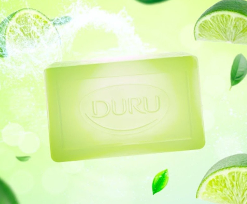 3x150g DURU Fresh Sensations Lime Citrus Lemon Refreshing Shower Bar Herbal Soap