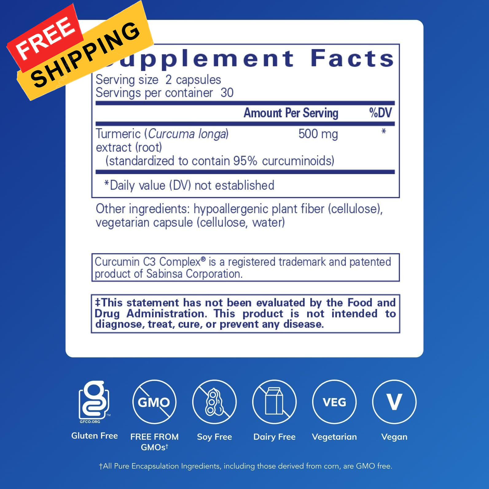 Pure Encapsulations Curcumin – 500 mg – Supports Joint 60 Count (Pack of 1)