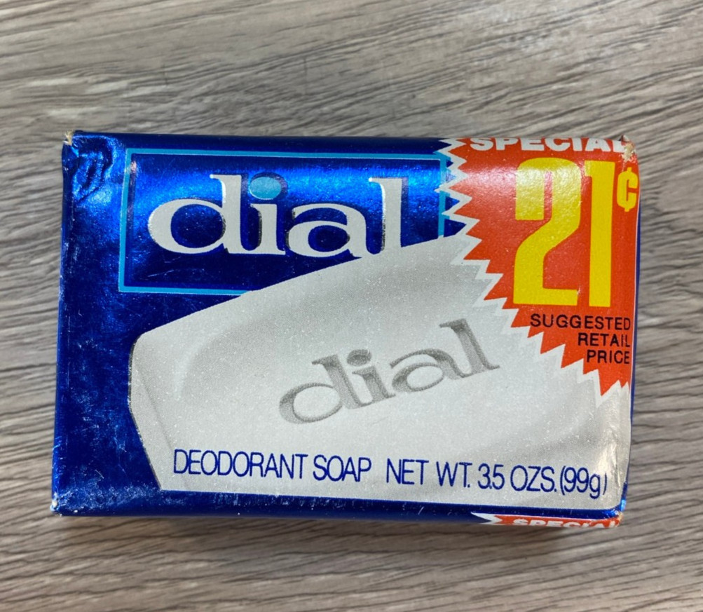 Vintage White Dial Deodorant 21c special Bar Soap 3.5oz Lot of 2