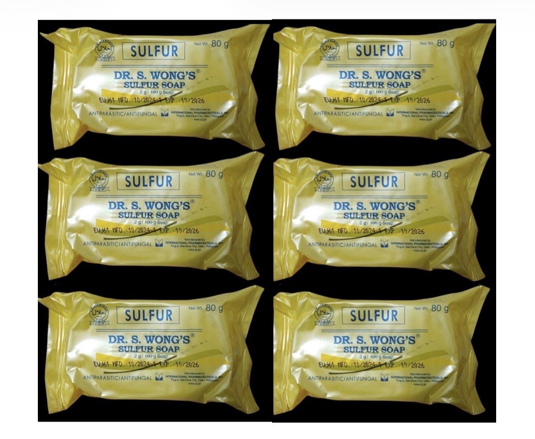 Dr. S. Wong’s Sulfur Soap 80g X 6 Bars