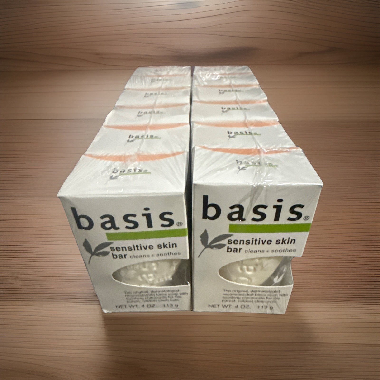 Basis Sensitive Skin Bar Soap, Unscented with Chamomile and Aloe, 4 oz – 12 Pack