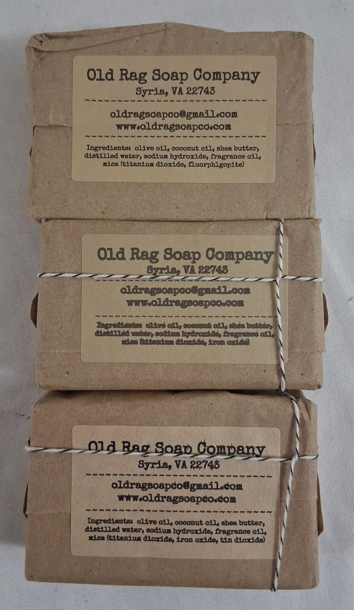 Old Rag Soap Company Small Batch Soap 3 Pack Lilac White Linen Bee’s Milk