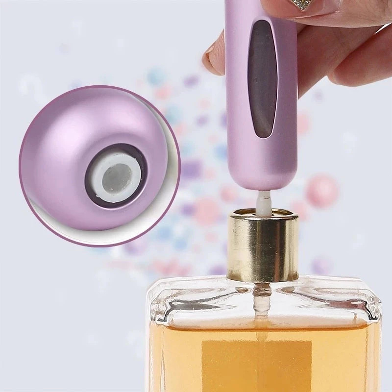 6 PCS/Set Refillable Travel Portable Perfume Atomizer Bottle Spray Pump Case 5ML