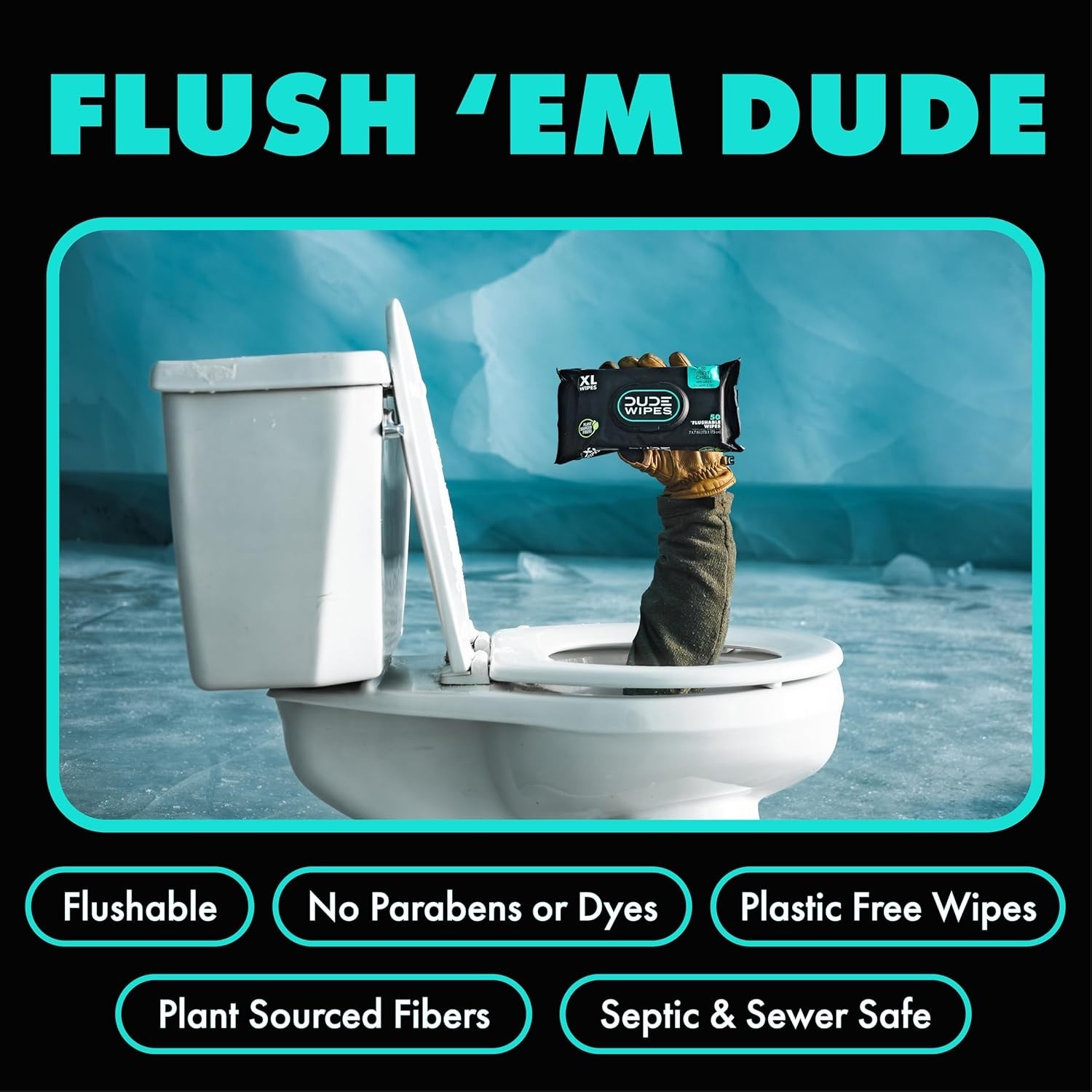 Eco-Friendly Mint Scented Flushable Wipes – 48 Count for Gentle Cleansing