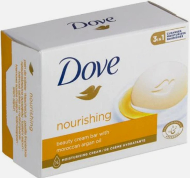 Dove Nourishing Beauty Cream Bar with Moroccan Argan Oil 3.17oz Brand New