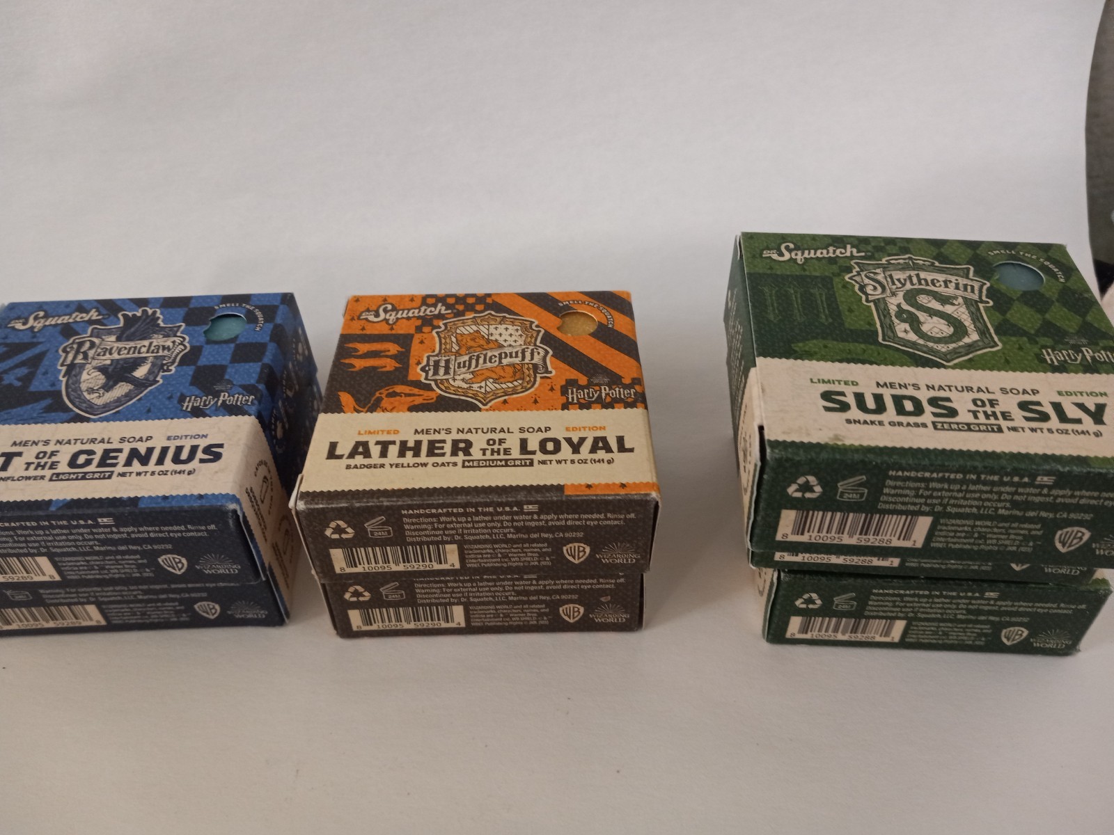 Dr. Squatch Bar Soap Harry Potter Hufflepuff/Slytherin/Ravenclaw Limited Edition