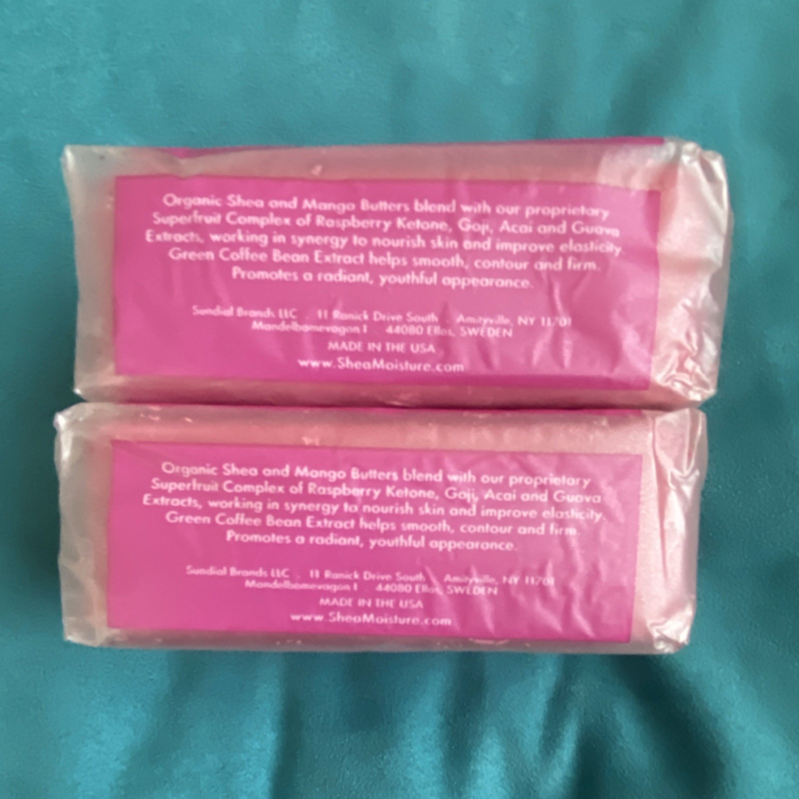 SheaMoisture Superfruit Complex Mango Butter Green Coffee Bean Soap 2 Pack 8 oz