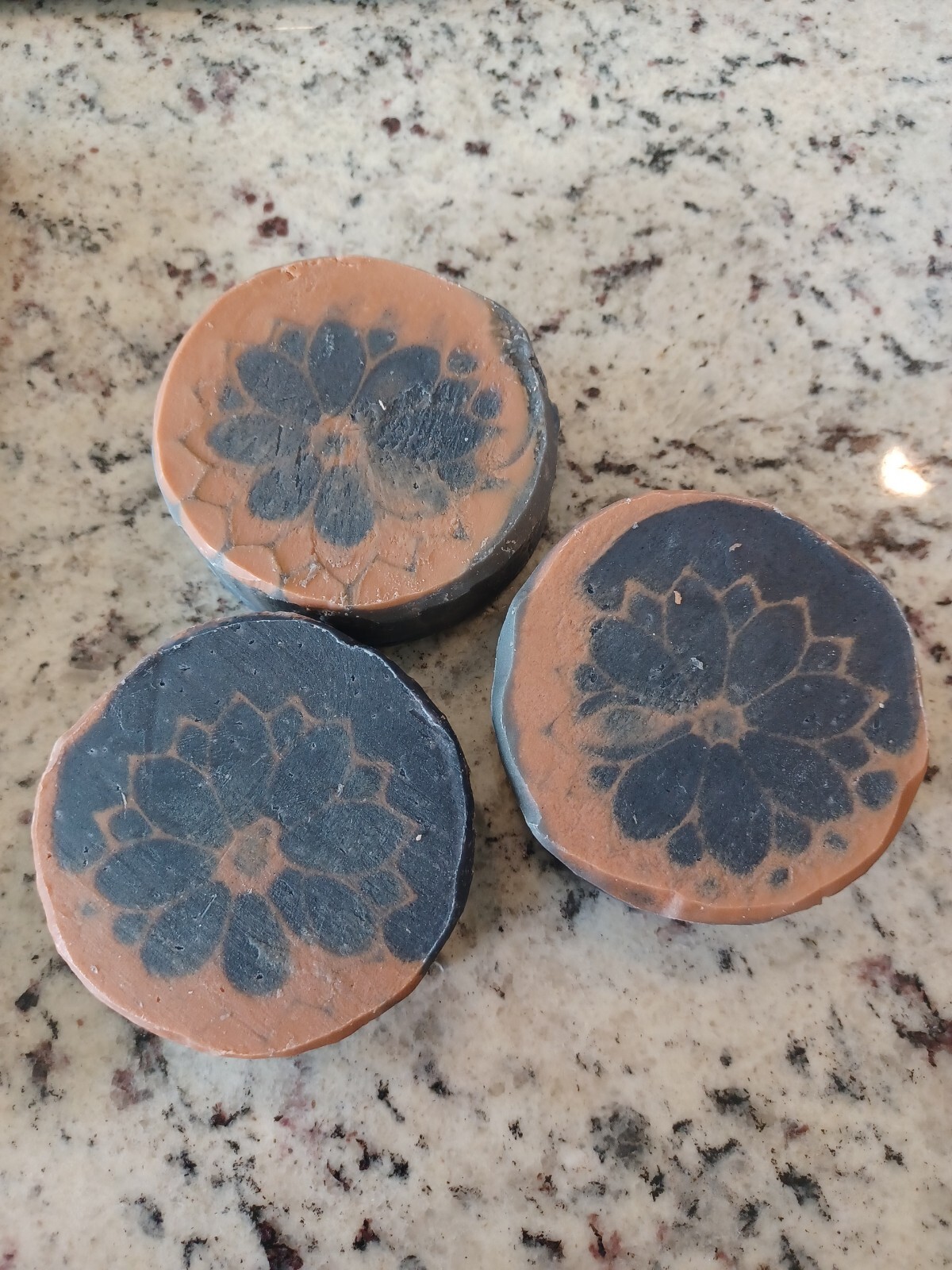 Nye’s Homemade kaleidoscope unscented circular Soaps 2.3oz each