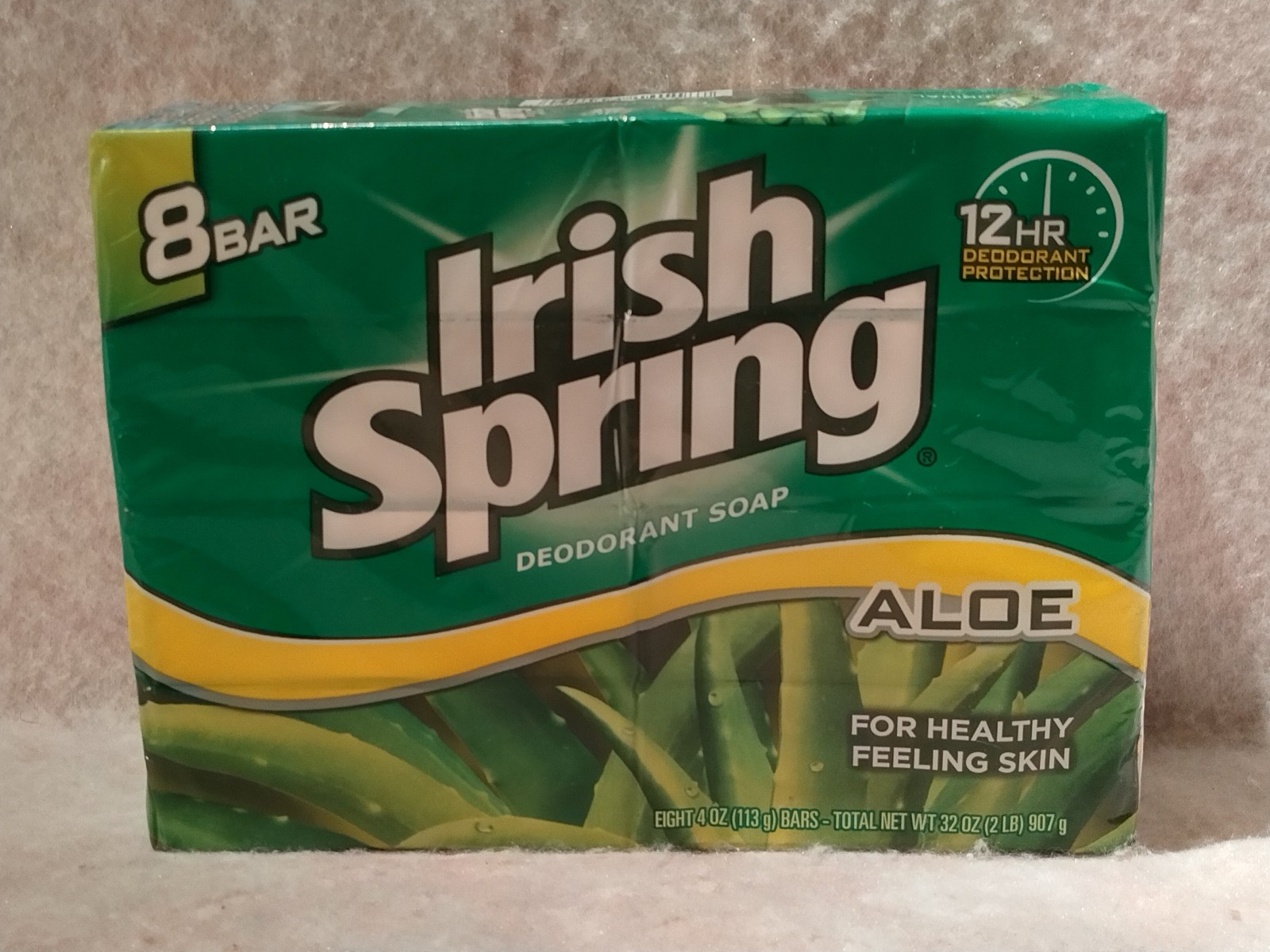 8 Bars Irish Spring Aloe (Discontinued) 4.0 oz each – Deodorant Soap 2 lbs Total