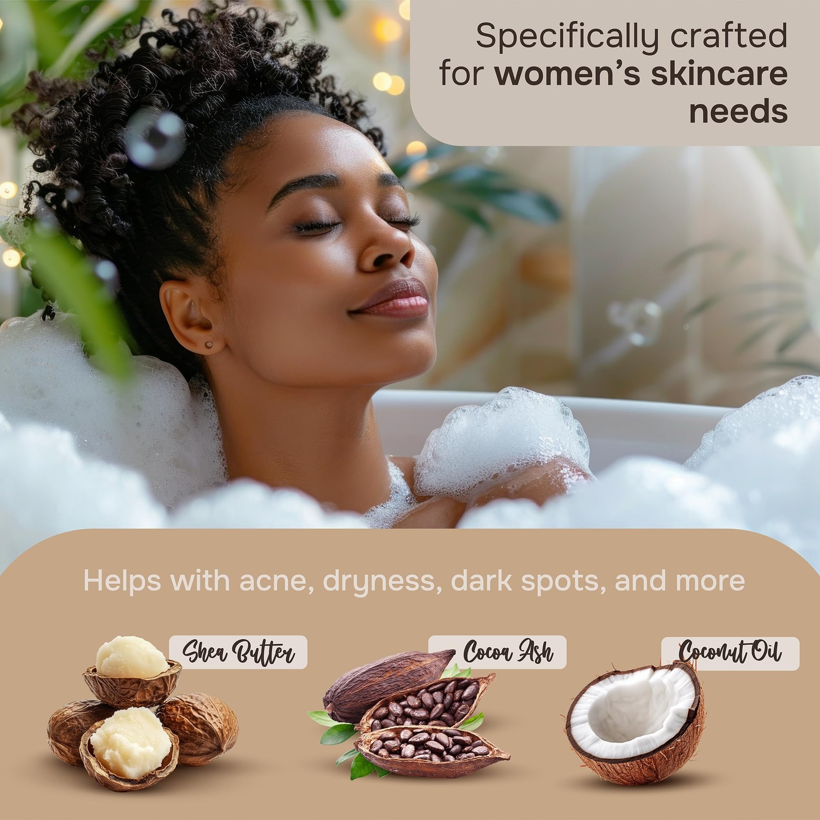 Natural Wunderz African Black Soap Body Wash, 12 oz – 12 Fl Oz (Pack of 1)