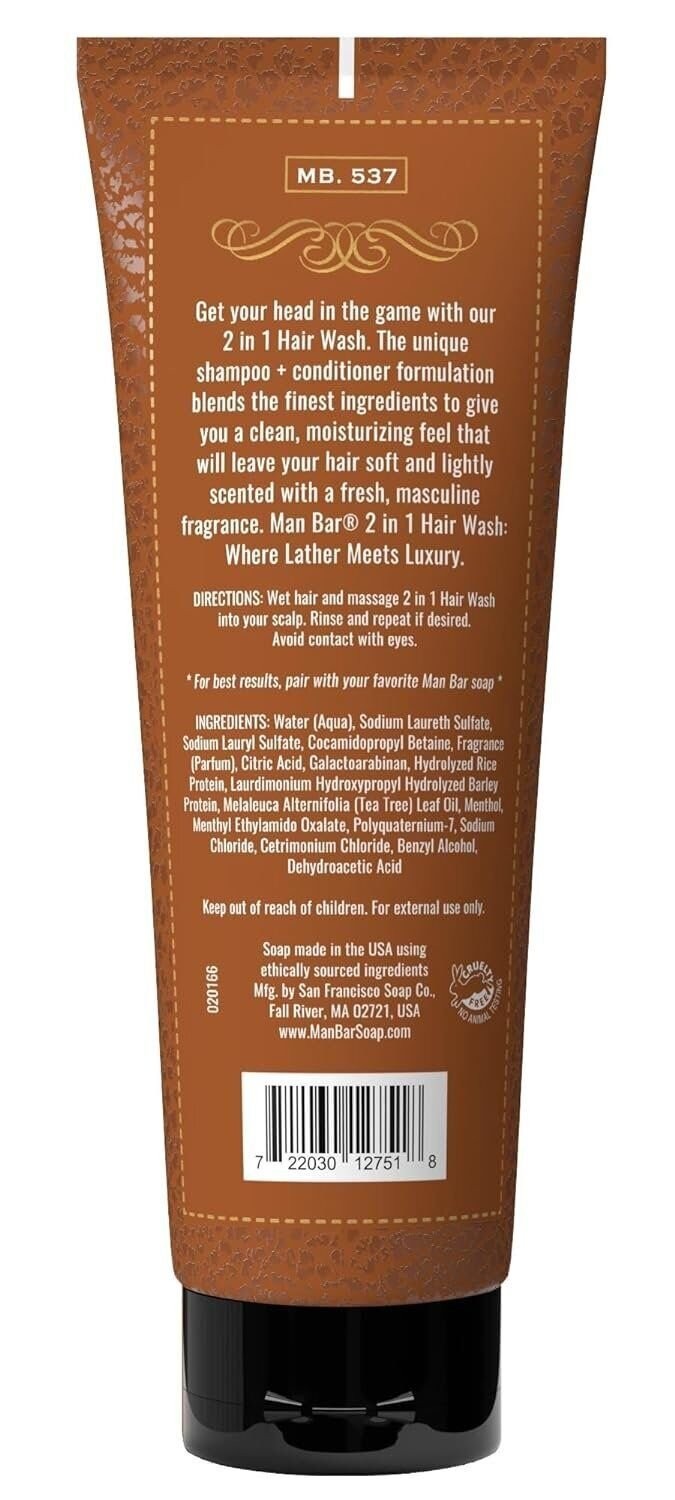 SAN FRANCISCO SOAP COMPANY Man Bar 2 IN 1 Hair Wash SPICED TOBACCO – Where…