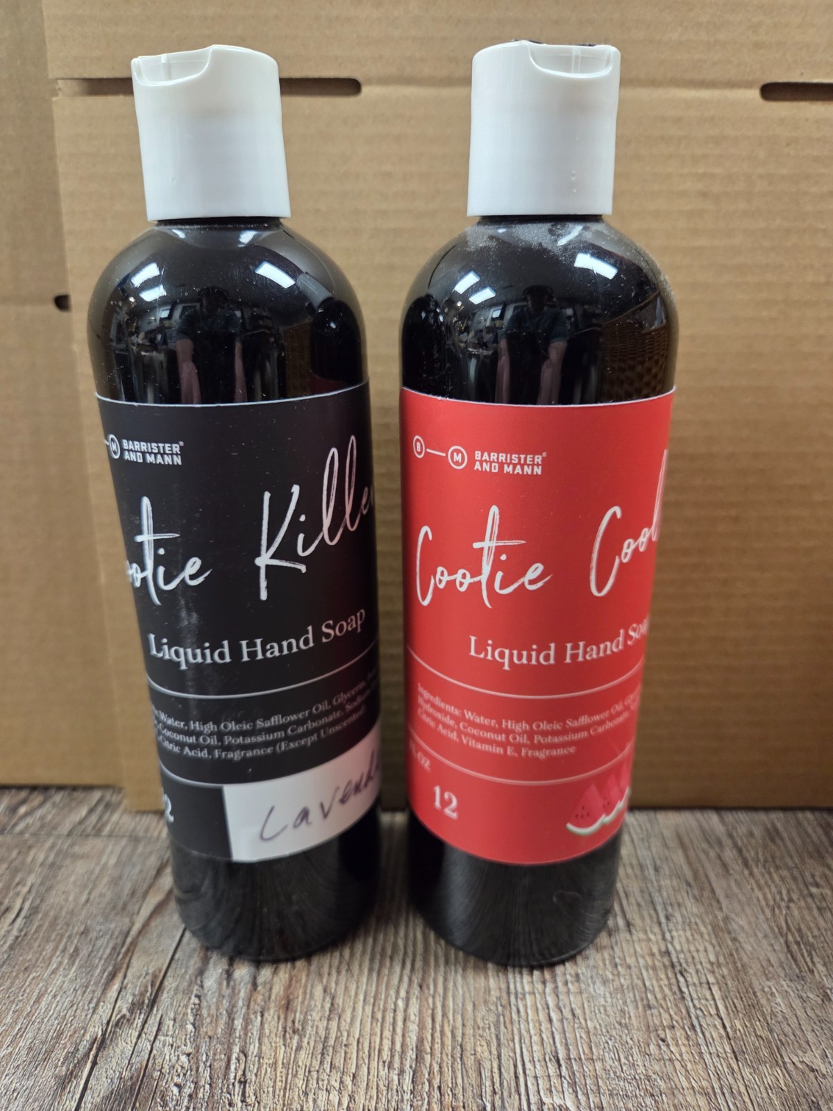 BARRISTER AND MANN Cootie Killer Liquid Hand Soap Lot of 2 Lavender Watermelon