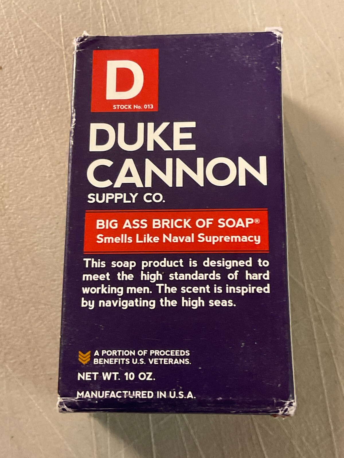 Duke Cannon Big Ass Brick Of Soap 10 oz – Smells Like Naval Supremacy – New
