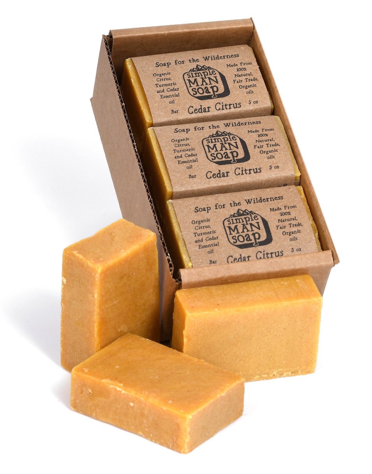 Organic Men’s Bar Soap, Pine Tar Oats Cedar Citrus Mint, Bath Soap by SimpleMan