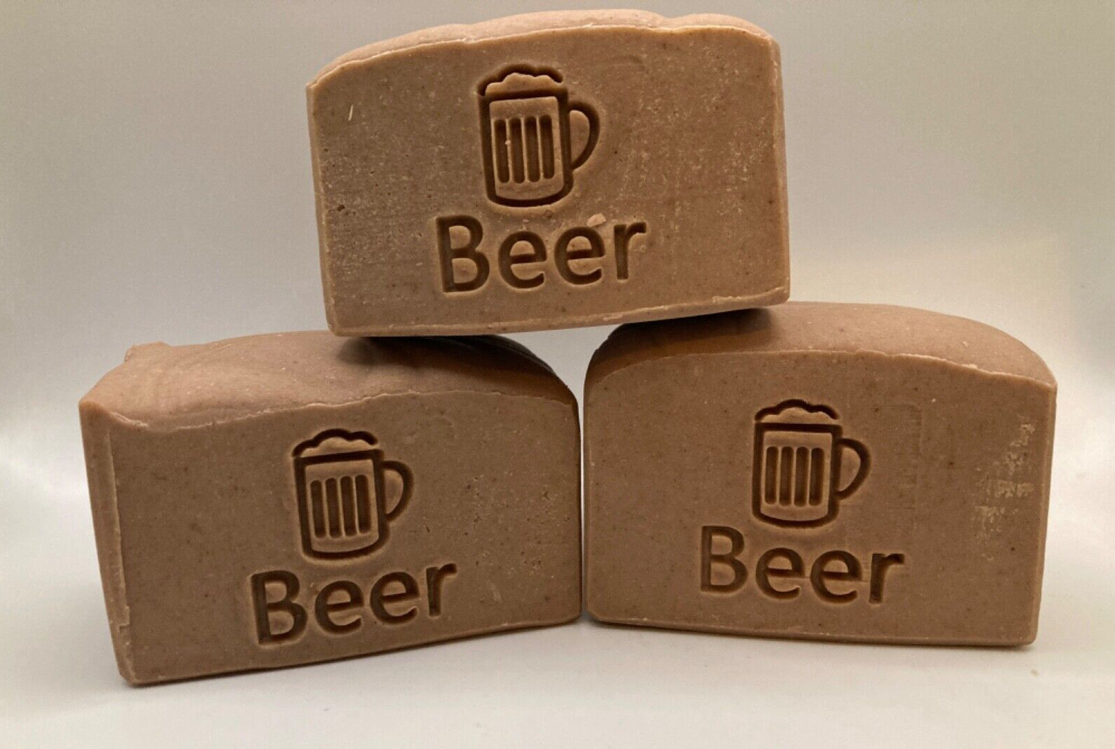 Homemade Spiced Red Tea Chunky Jumbo Beer Soap Bars, Lot 3