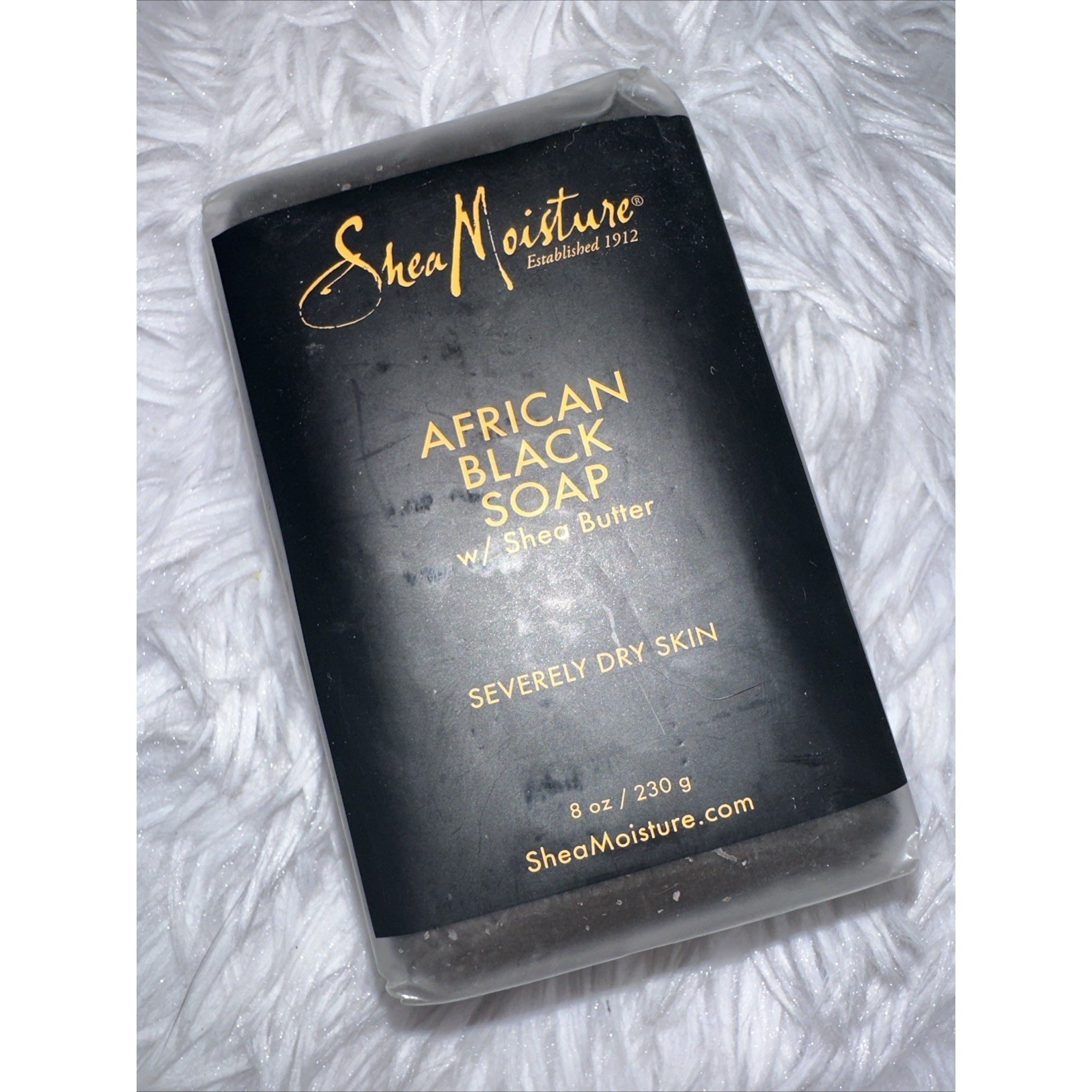 SheaMoisture African Black Soap Bar with Shea Butter for Dry Skin 8oz 230g