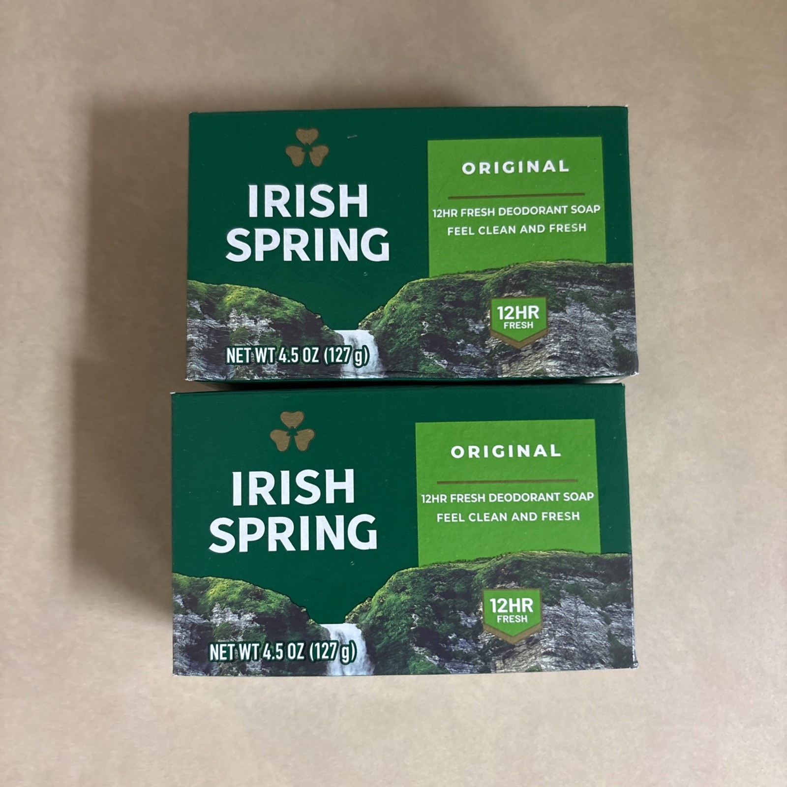 NEW Irish Spring Bar Soap LOT Original Clean Mens Bar Soap 2 Pack 4.5oz Bars NEW