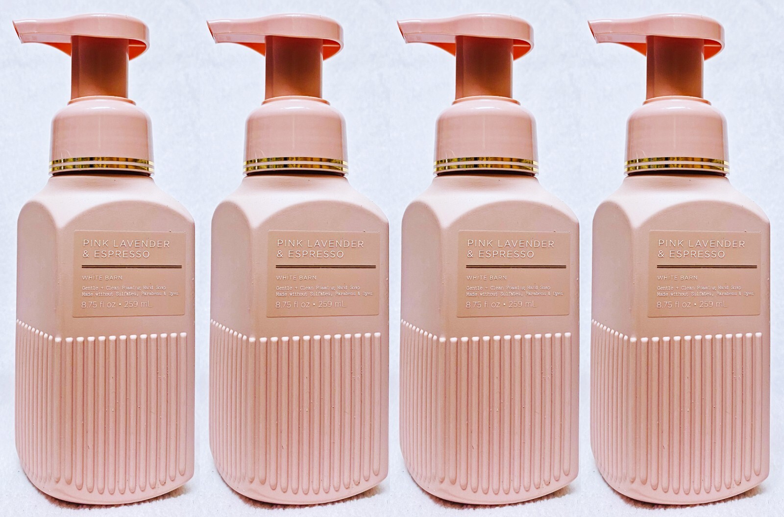 4 Bath & Body Works PINK LAVENDER ESPRESSO Gentle Foaming Hand Soap 8.75 oz