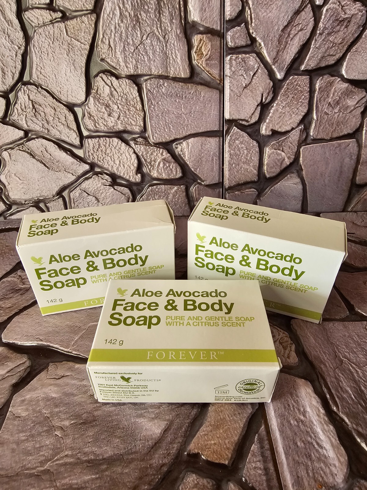 Forever Aloe Avocado Face & Body Soap, Pack of 3- Free Shipping