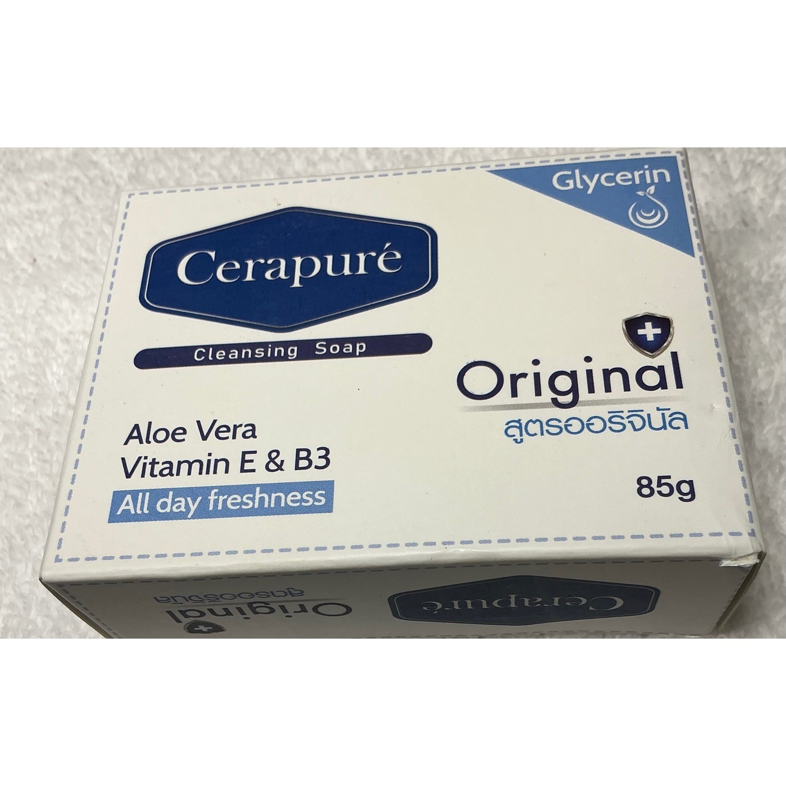 Cerapure Original Cleansing Soap 85g Aloe Vera Vitamin E B3 New Glycerin Bar