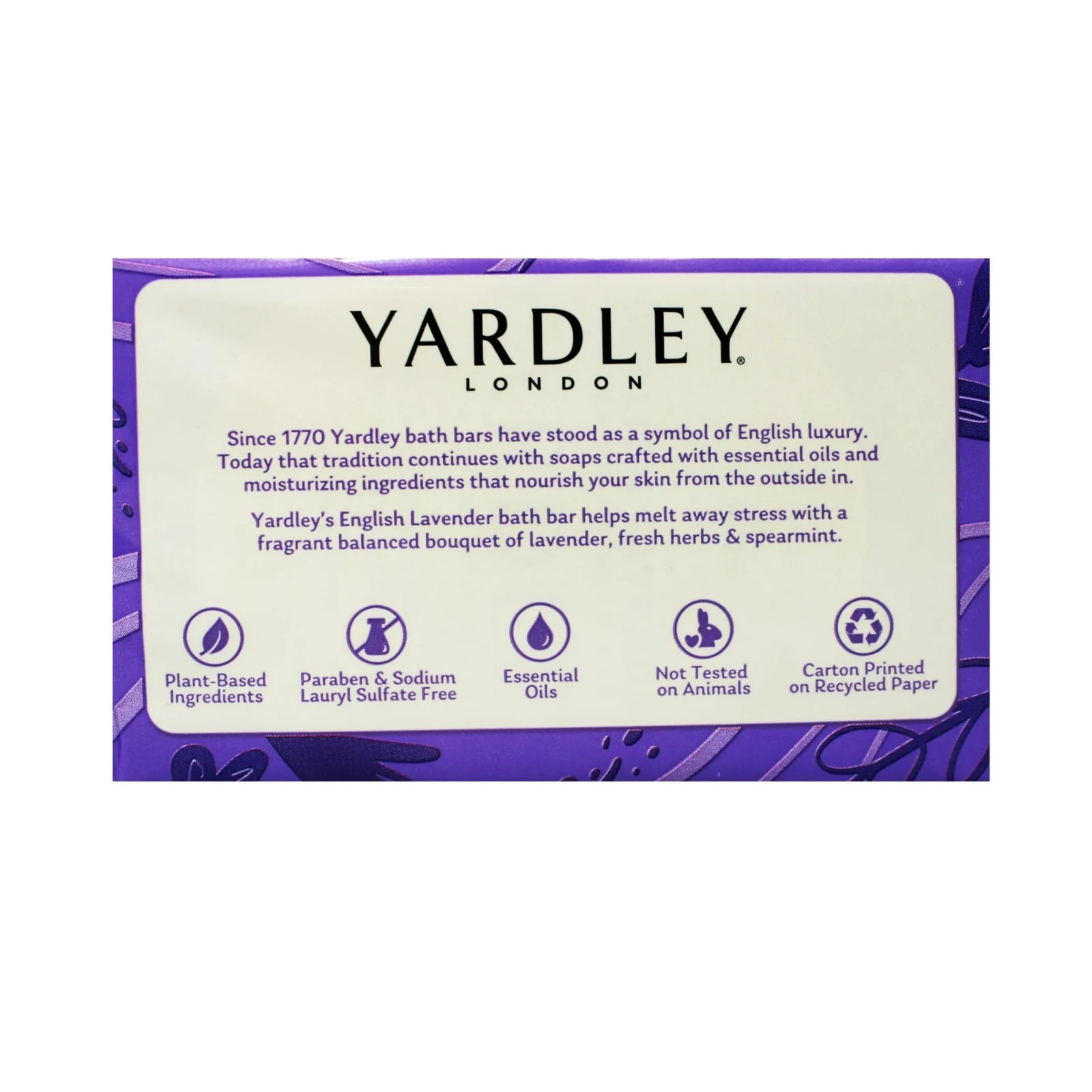 10 BARS Yardley London English Lavender Moisturizing Bath Soap 4oz Each