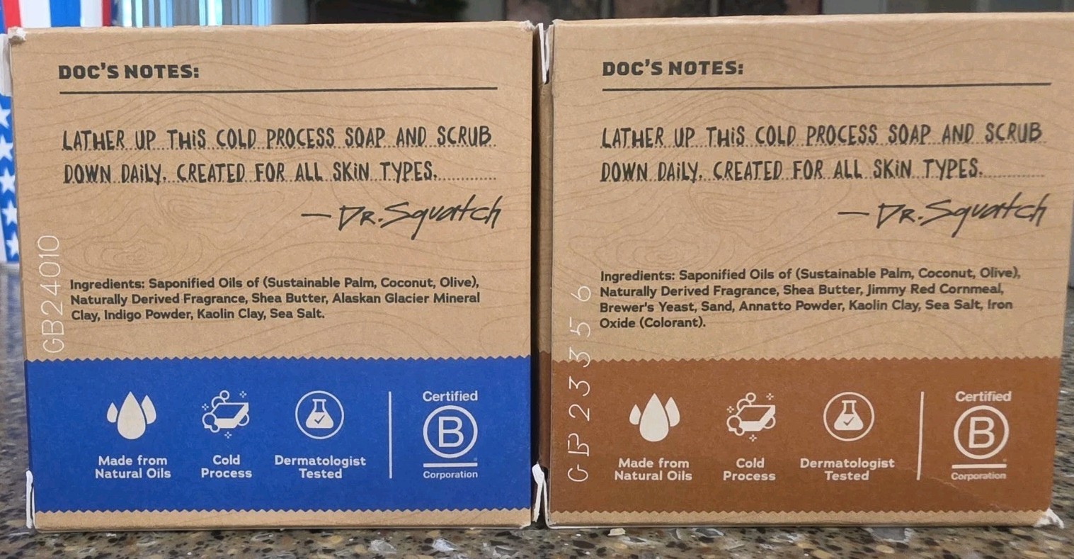 ~ Dr Squatch ~ Soap • 6 Pack • Bundle Mens – Fresh Falls – Wood Barrel Bourbon