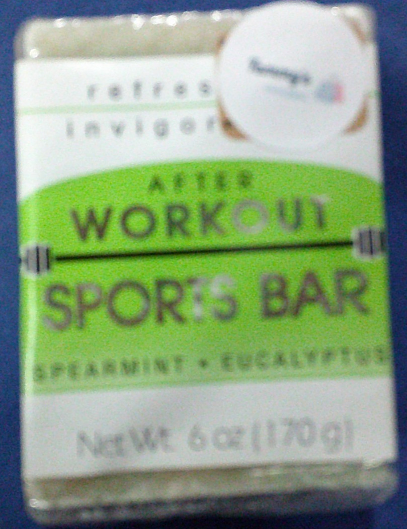 NEW After workout Sports soap bar Spearmint & eucalyptus scent 6 oz bar