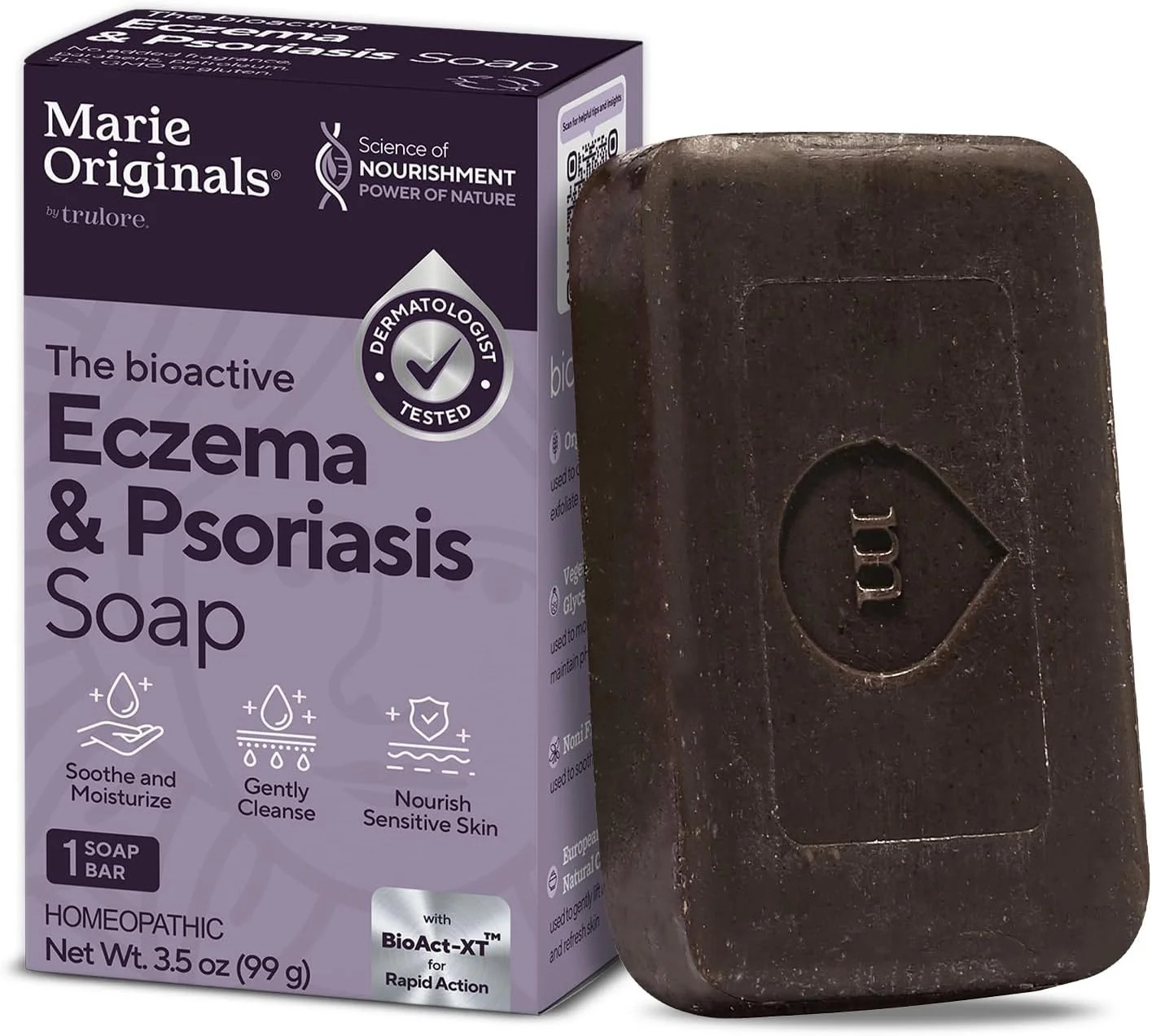 Marie Originals Eczema Face Soap Body Wash Bar – All Natural Psoriasis, Dermatit