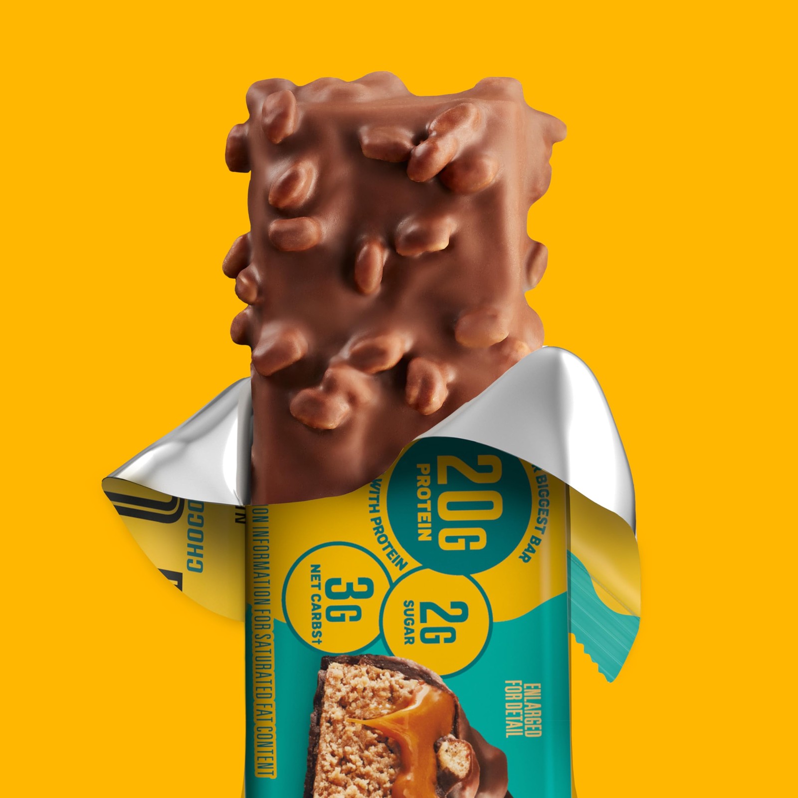 FULFIL Protein Bars, Chocolate Salted Caramel 12 Count (Pack of 1), No Color