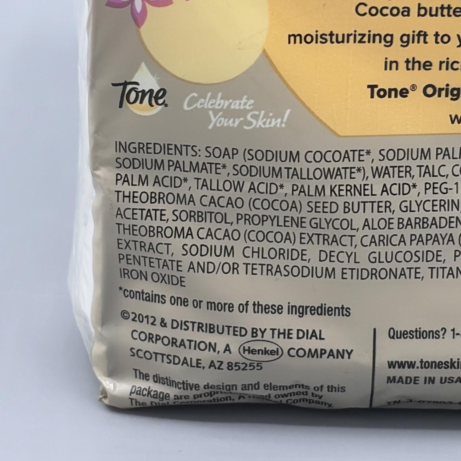 Tone Original Cocoa Butter 6 Pack 4.25oz Each Bar Soap NEW Factory Sealed 2012