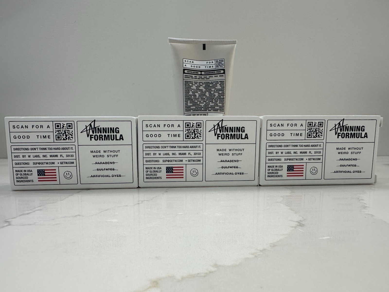 W by Jake Paul Everyday Face Wash 5 oz Fresh Ice Bar Soap Lot of 4 New Sealed