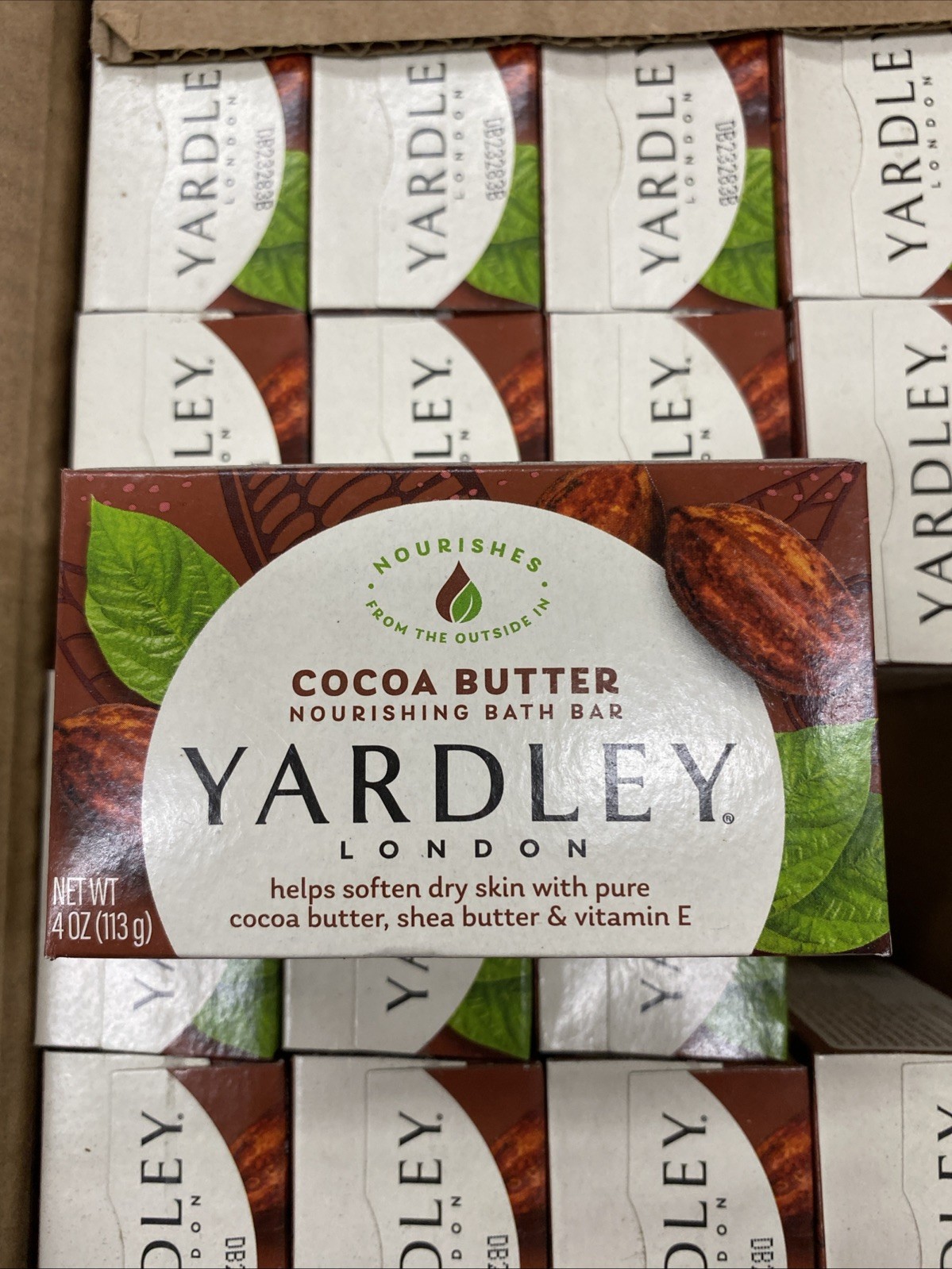 24 Pack Yardley London Bath Bar Soap Cocoa Shea Butter & Vitamin E 4 oz Each