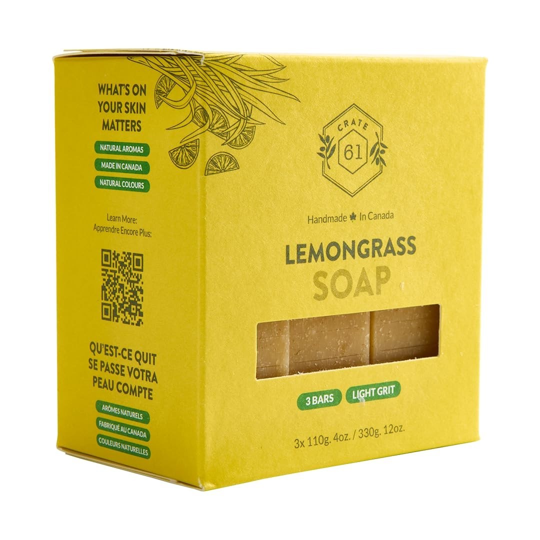 Soap – 3 Pack Lemongrass Cold Process Bars for All Skin Types