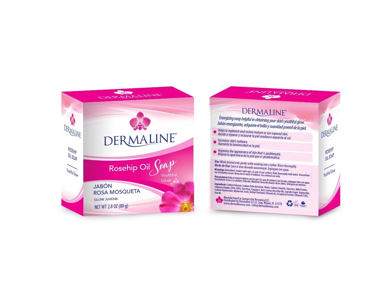 Dermaline Soaps 2.8 oz, Delicate fragrance soaps, Almond & Oatmeal, Coconut Milk