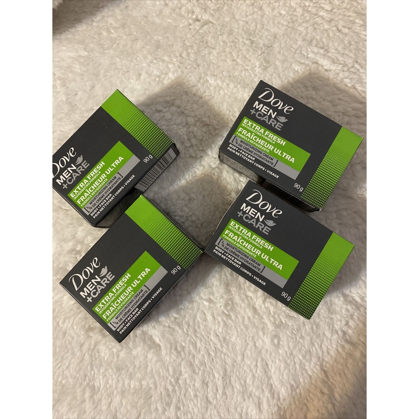 DOVE Men Care SOAP Extra Fresh Scent 4-Pack of 90g Soap Bars
