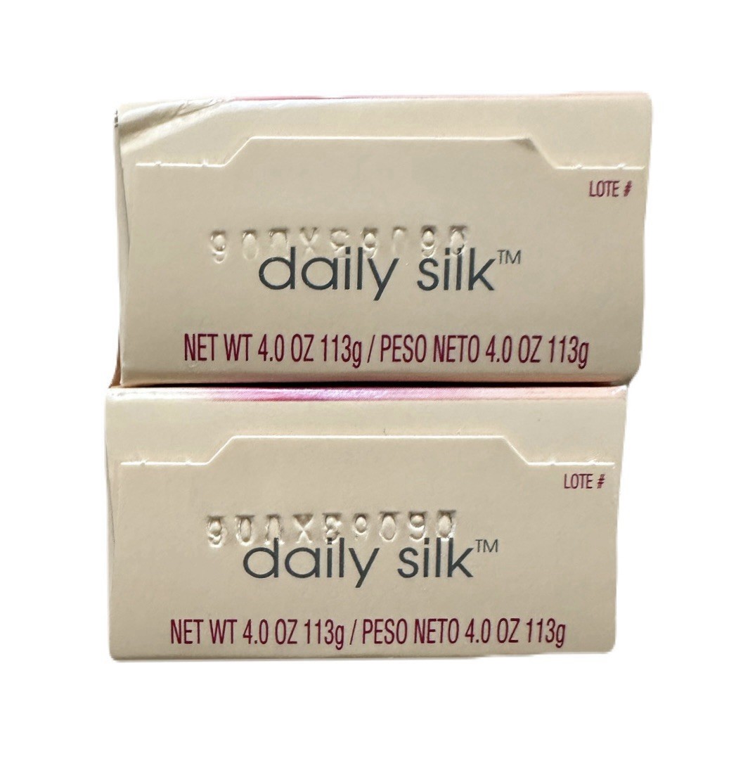 Caress Beauty Bar Soap Daily Silk with White Peach & Orange Blossom 4 Oz 2 Pack